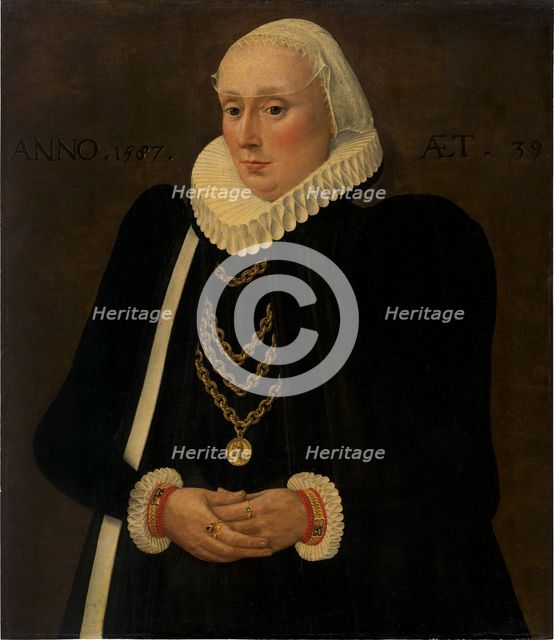 Portrait of Justina von Holzhausen, 1587. Creator: Unknown.