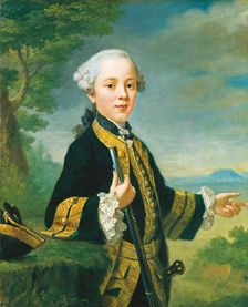 Portrait of Justinian Theodor Friedrich von Holzhausen, c1758. Creator: Johann Georg Ziesenis