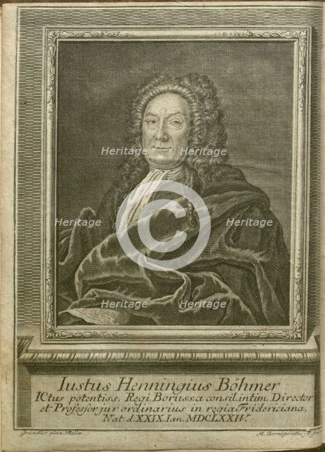 Portrait of Justus Henning Böhmer (1674-1749) , 1754.