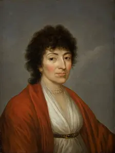 Portrait of Justyna Lanckoronska, 1880s. Creator: Kazimierz Wojniakowski