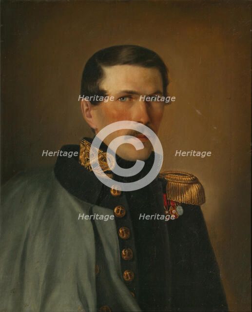 Portrait of of a Marine Officer. Artist: Tyranov, Alexei Vasilyevich (1808-1859)