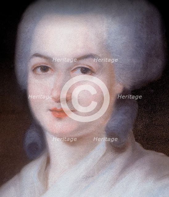 Portrait of Olympe de Gouges (Detail), Late 18th century. Artist: Kucharski, Alexandre (1741-1819)