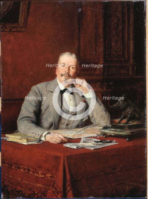 Portrait of Olympe Hériot (1833-1899), businessman, 1891. Creator: Theobald Chartran.