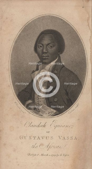 Portrait of Olaudah Equiano (known Gustavus Vassa) (1745-1797), 1789. Creator: Anonymous.
