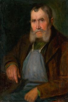 Portrait of Old Bratislava Vine-Dresser Schmidt-Hanzl, around 1900. Creator: Ludovit Pitthordt