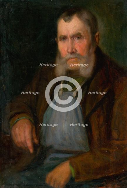 Portrait of Old Bratislava Vine-Dresser Schmidt-Hanzl, around 1900. Creator: Ludovit Pitthordt.