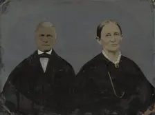 Portrait of older couple, 1860s-1880s. Creator: Unknown