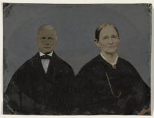 Portrait of older couple, 1860s-1880s. Creator: Unknown