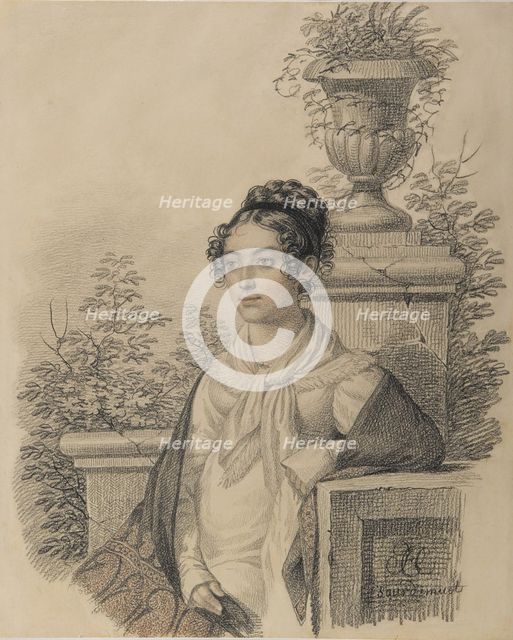 Portrait of Olga Nikolaevna Kokoshkina, née Rezanova (1802-1828), Between 1824 and 1828. Creator: Hampeln, Carl, von (1794-after 1880).