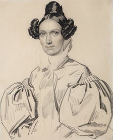 Portrait of Olga Nikolaevna Talyzina, née Zubova (1803-1882), Early 1830s. Creator: Hampeln, Carl, von (1794-after 1880)
