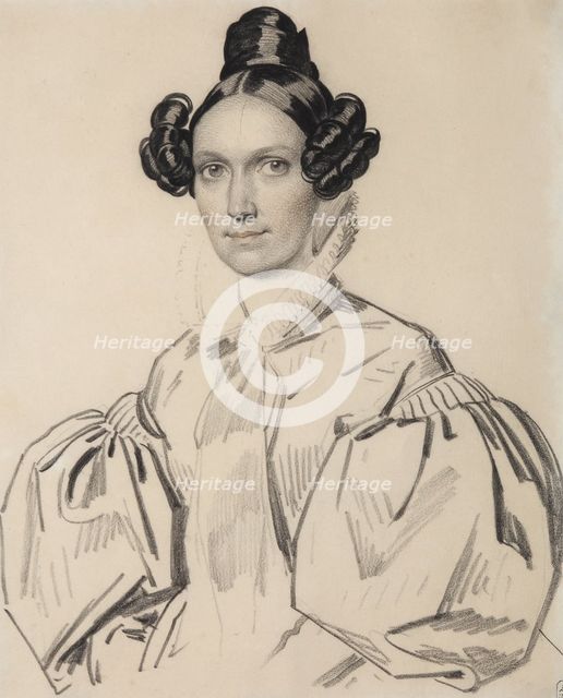 Portrait of Olga Nikolaevna Talyzina, née Zubova (1803-1882), Early 1830s. Creator: Hampeln, Carl, von (1794-after 1880).