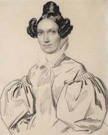 Portrait of Olga Nikolaevna Talyzina, née Zubova (1803-1882), Early 1830s. Creator: Hampeln, Carl, von (1794-after 1880)