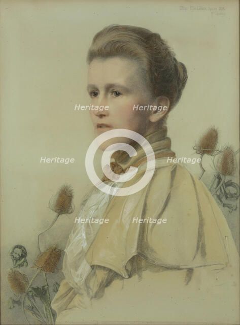 Portrait of Olive MacLehose (1859-1926), née MacMillan, 1895. Creator: Sandys, Frederick (1829-1904).