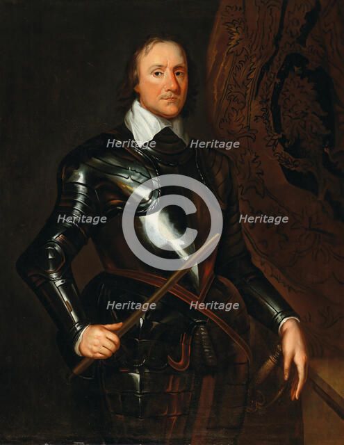 Portrait of Oliver Cromwell (1599-1698) . Creator: Walker, Robert (1599-1658).