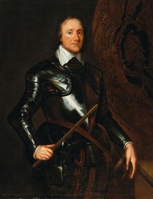 Portrait of Oliver Cromwell (1599-1698) . Creator: Walker, Robert (1599-1658)