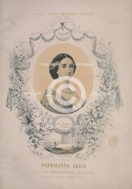 Portrait of opera singer Angiolina Bosio (1830-1859). Creator: Timm, Wassili (George Wilhelm) (1820-1895).