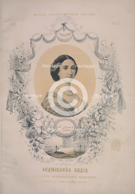 Portrait of opera singer Angiolina Bosio (1830-1859). Creator: Timm, Wassili (George Wilhelm) (1820-1895).