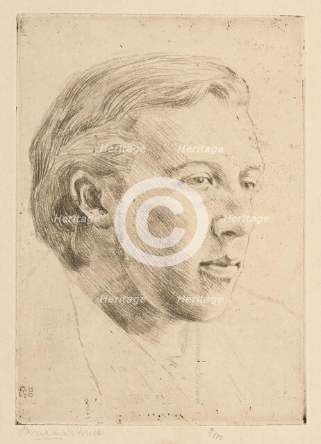 Portrait of Oscar Wilde (1854-1900), 1907. Creator: Struck, Hermann (1876-1944).