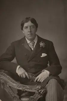 Portrait of Oscar Wilde, 1889. Creator: W&D Downey