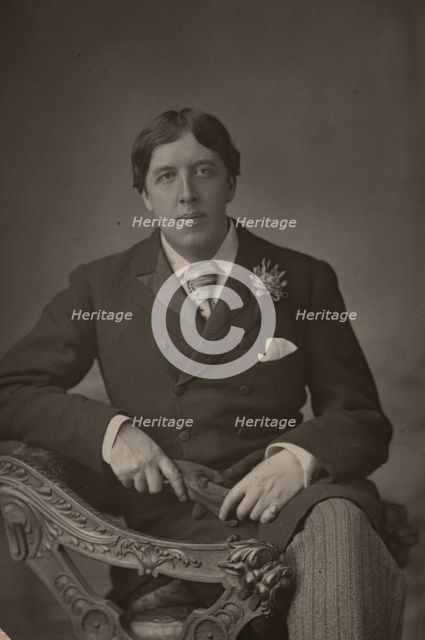 Portrait of Oscar Wilde, 1889. Creator: W&D Downey.