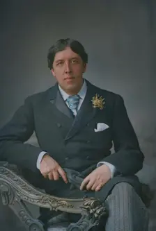 Portrait of Oscar Wilde, 1889. Creator: W&D Downey