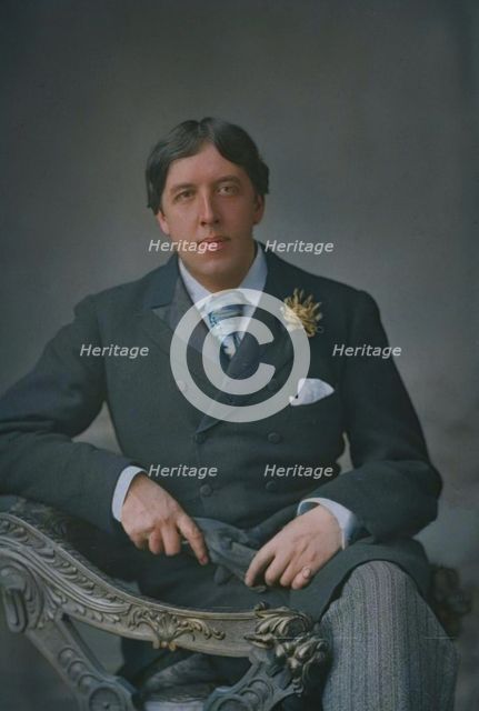 Portrait of Oscar Wilde, 1889. Creator: W&D Downey.