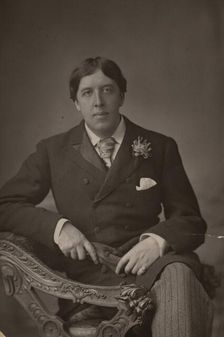 Portrait of Oscar Wilde, 1889. Creator: W&D Downey