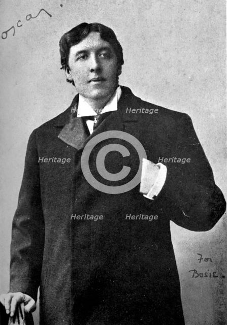 Portrait of Oscar Wilde, late 19th century. Creator: Unknown.