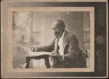 Portrait of Osman Hamdi Bey (1842-1910), c 1900. Creator: Photo studio Sebah & Joaillier, Constantinople