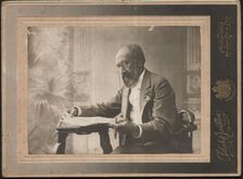 Portrait of Osman Hamdi Bey (1842-1910), c 1900. Creator: Photo studio Sebah & Joaillier, Constantinople