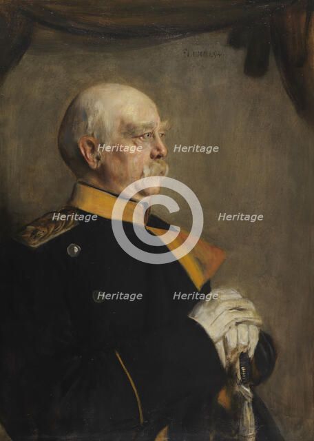 Portrait of Otto von Bismarck (1815-1898), 1894. Creator: Lenbach, Franz, von (1836-1904).