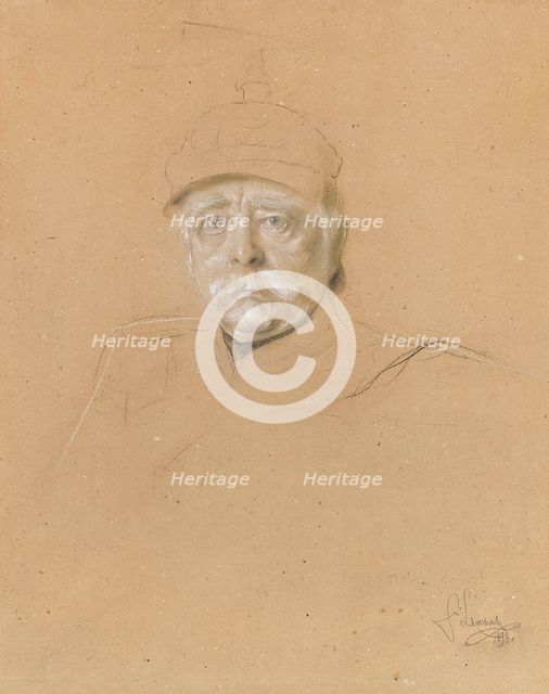 Portrait of Otto von Bismarck (1815-1898), 1894. Creator: Lenbach, Franz, von (1836-1904).