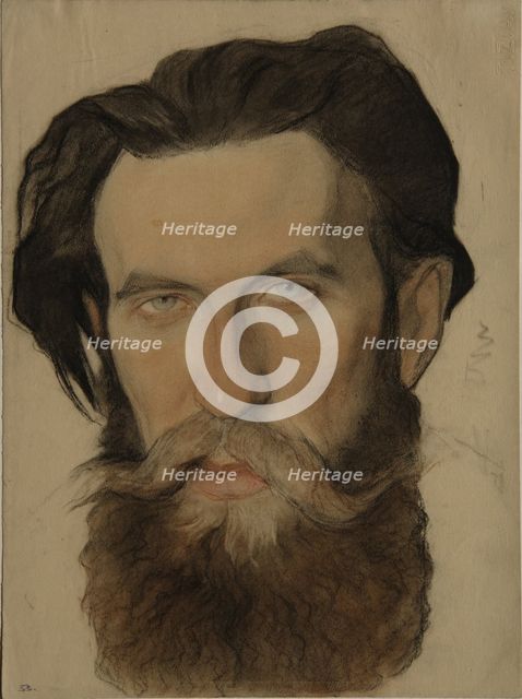 Portrait of Otto Y. Schmidt (1891-1956), 1921-1922. Artist: Andreev, Nikolai Andreevich (1873-1932)