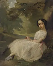 Portrait of L.L.Lazareva, 1855. Creator: Olga Levashova
