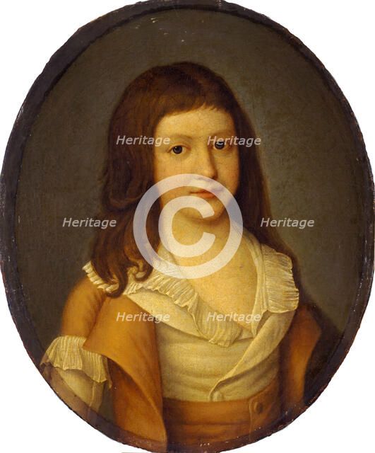 Portrait of Louis-Charles, Prince Royal of France (1785-1795), Early 1790s. Creator: Anonymous.