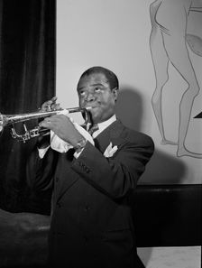 Portrait of Louis Armstrong, 1938. Creator: William Paul Gottlieb