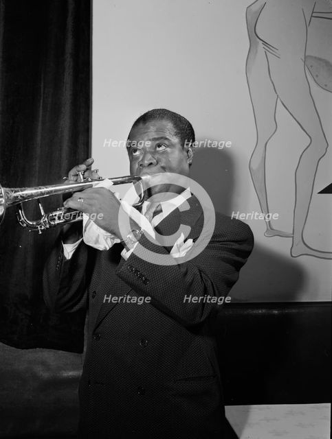 Portrait of Louis Armstrong, 1938. Creator: William Paul Gottlieb.