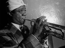 Portrait of Louis Armstrong, Aquarium, New York, N.Y., ca. July 1946. Creator: William Paul Gottlieb