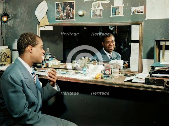 Portrait of Louis Armstrong, Aquarium, New York, N.Y., ca. July 1946. Creator: William Paul Gottlieb.