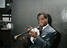 Portrait of Louis Armstrong, Aquarium, New York, N.Y., ca. July 1946. Creator: William Paul Gottlieb