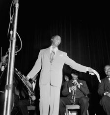Portrait of Louis Armstrong, Carnegie Hall, New York, N.Y., ca. Feb. 1947. Creator: William Paul Gottlieb