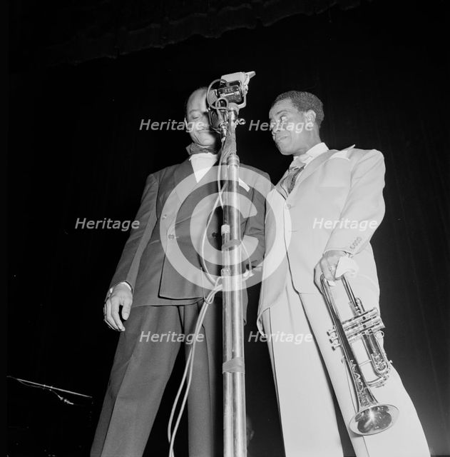Portrait of Louis Armstrong, Carnegie Hall, New York, N.Y., ca. Feb. 1947. Creator: William Paul Gottlieb.