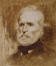 Portrait of Louis-Auguste Blanqui (1805-1881), c. 1880. Creator: Carrière, Eugène (1849-1906)