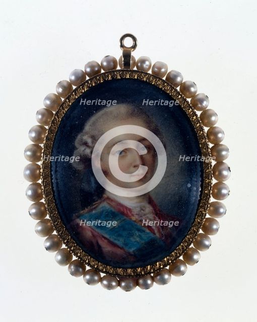 Portrait of Louis-Auguste, Dauphin of France, future Louis XVI, c1769. Creator: Peter Adolf Hall.