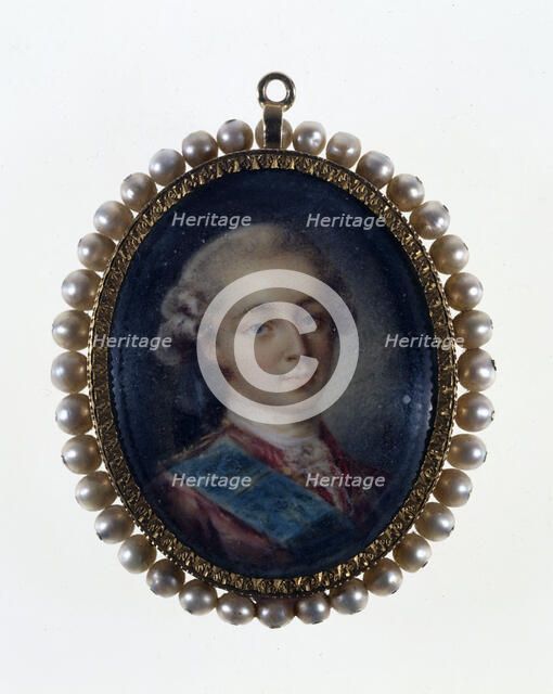 Portrait of Louis-Auguste, Dauphin of France, future Louis XVI, c1769. Creator: Peter Adolf Hall.