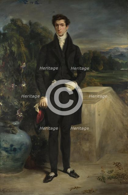Portrait of Louis-Auguste Schwiter, 1826-1829. Creator: Delacroix, Eugène (1798-1863).