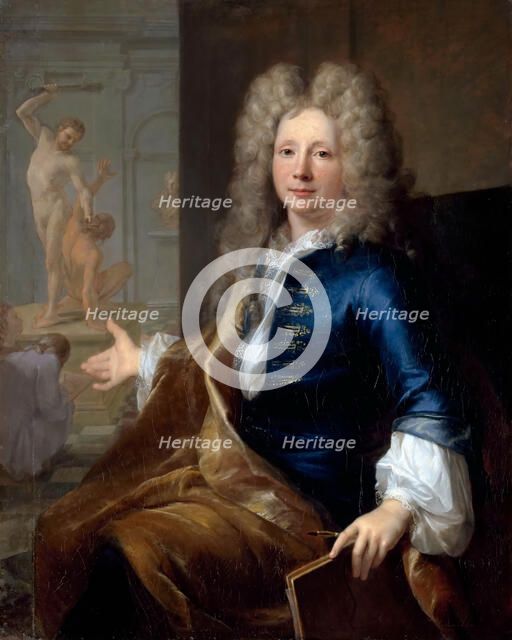 Portrait of Louis Boullogne the Younger (1654-1733). Artist: Tocqué, Louis (1696-1772)