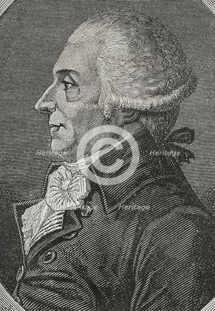 Portrait of Louis-Bernard Guyton de Morveau (1737-1816), French chemist and politician, 1876. Creator: Pannemaker.