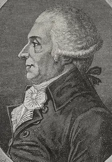 Portrait of Louis-Bernard Guyton de Morveau (1737-1816), French chemist and politician, 1876. Creator: Pannemaker