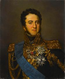 Portrait of Louis Gabriel Suchet, duc d'Albuféra (1770-1826), Marshal of the Empire, 1834. Creator: Guérin, Paulin (1783-1855)
